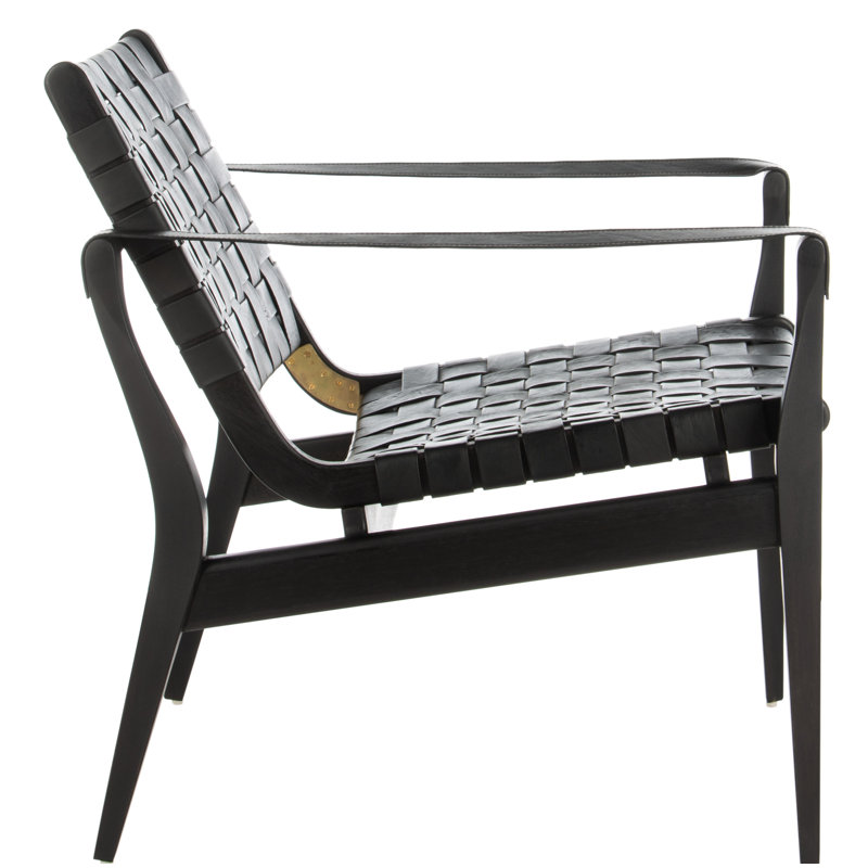 Armchair, Black Genuine Leather, Black
