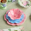 Ensemble de 4 bols à motif floral en mélamine 3D Wildflower Pink
