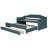 Twin Size Upholstered Daybed With Trundle And Three Drawers, Guest Bed-368639814