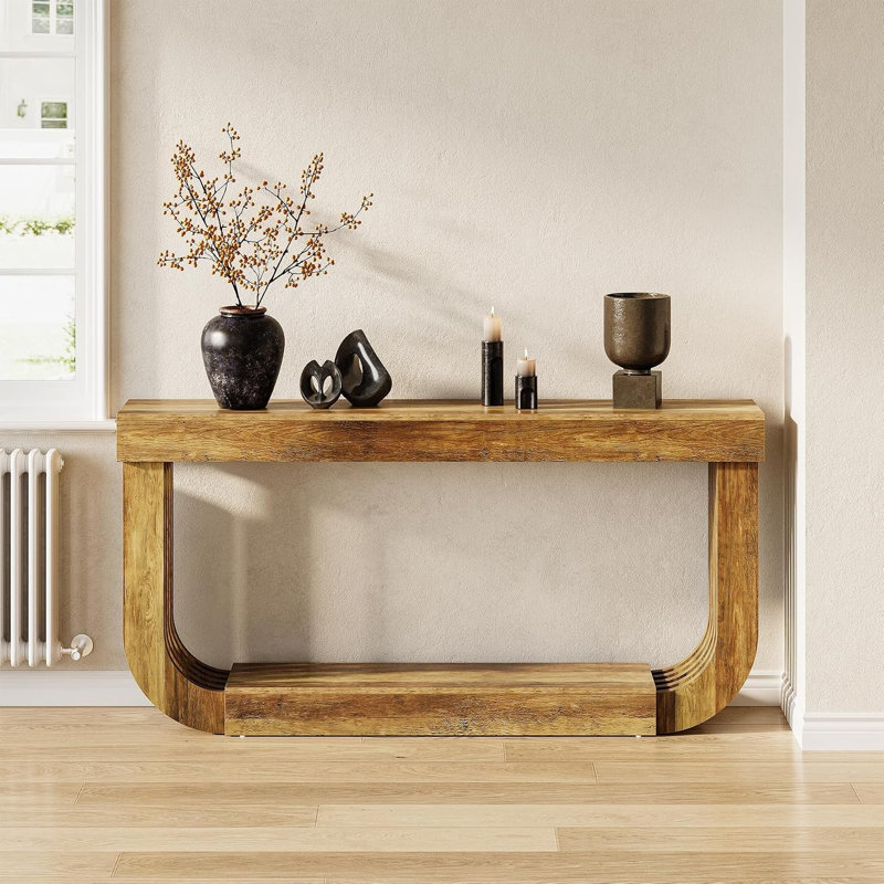 Tribesigns Farmhouse 2-Tier Console Table