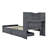 Stylish And Functional Twin Size Storage Bed With Open Shelves And Drawers