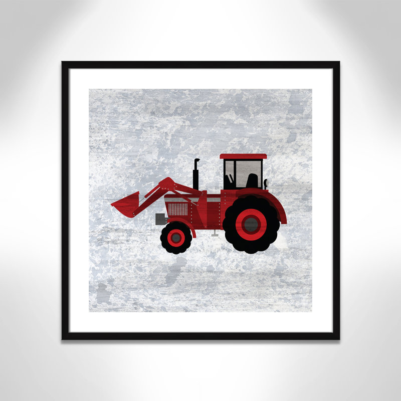 In Red 'Red 3' Wall Decal, Black Box Framed, 26.5" H x 26.5" W x 1.18" D