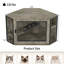 Enceinte d'angle pour litière pour chat, litière cachée moderne avec porte en acrylique et lumière DEL, maisonnette pour chat avec aire de jeu et escalier-124423870