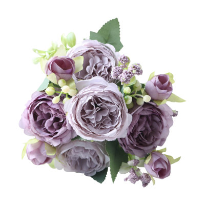 Magnifique bouquet de fleurs artificielles en soie artificielle