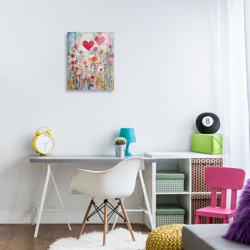 Art mural sur toile Heart & Garden Collage par LSR Design Studio, H 20 po x l 16 po