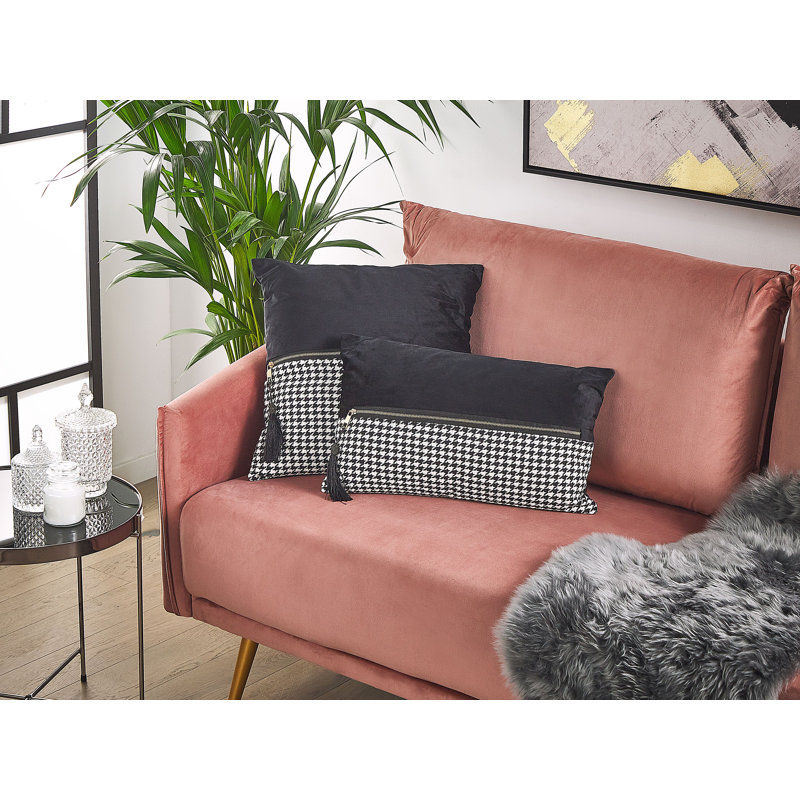 Nallely Checkered Square Cushion