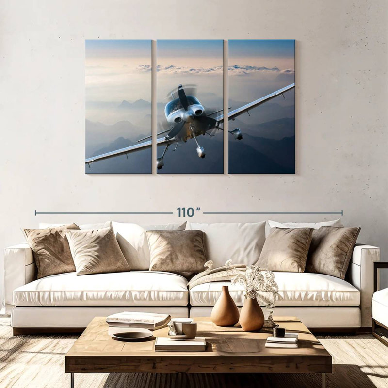 Mehar Private Propeller Plane, 48" H x 74" W