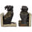 Steampunk Cat and Owl Sculptural Bookends