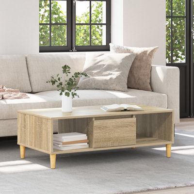 Coffee Table Engineered Wood Tables Living Room Modern Low Contemporary