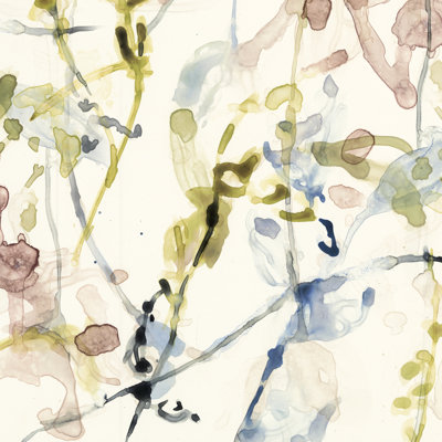 «Flower Drips IV» par Jennifer Goldberger - peinture sur toile tendue