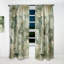 Panneau de rideau simple semi-diaphane abstrait Green Luxury-70405212