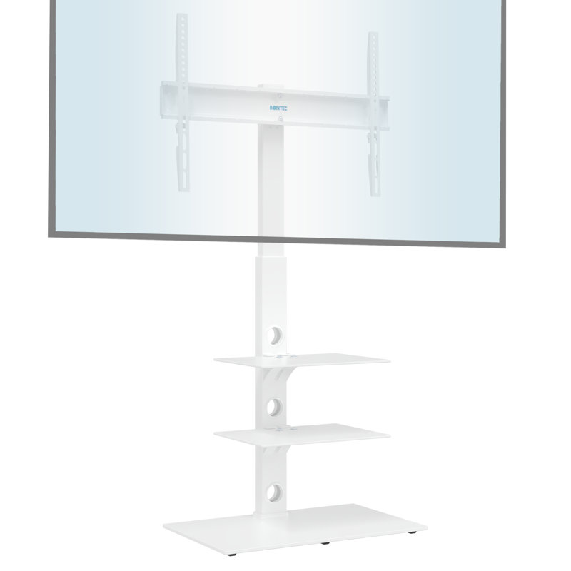 1Home Single Screen Floor Stand Mount, White