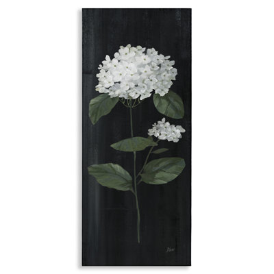 «Hydrangea Flower Blossom Distress Dark» par Nan - peinture sur toile tendue