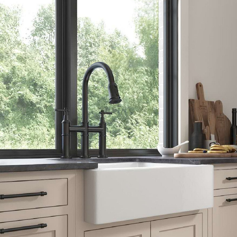 24.4'' L Single Bowl Fireclay Kitchen Sink