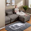 Canapé modulaire en chenille brun à 2 places modulaire Compression, maison moderne
