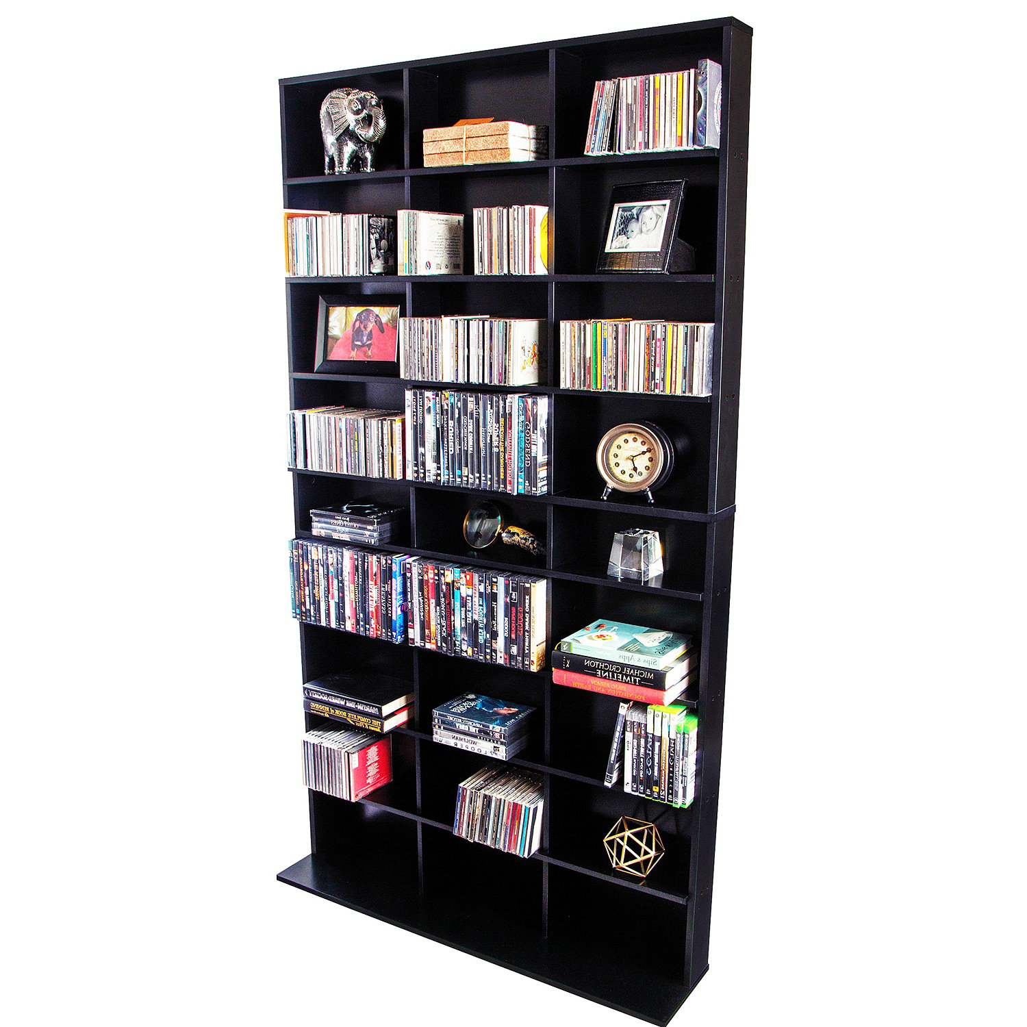 Latitude Run® Mahliyah Multimedia Bookcase Display Case Book Shelf