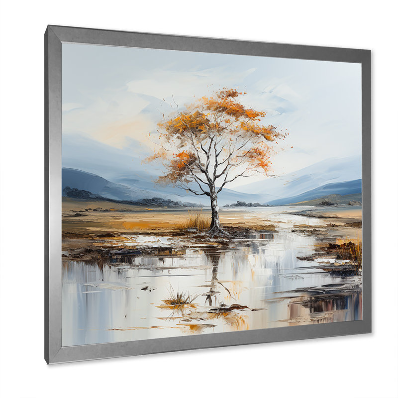 Minimalisme, rivières, élégance résonnante II sur toile, H 24 po x l 24 po x P 1 po, Cadre simple argenté