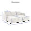 Canapé confortable avec repose-pieds triple Marchelo-1283032315