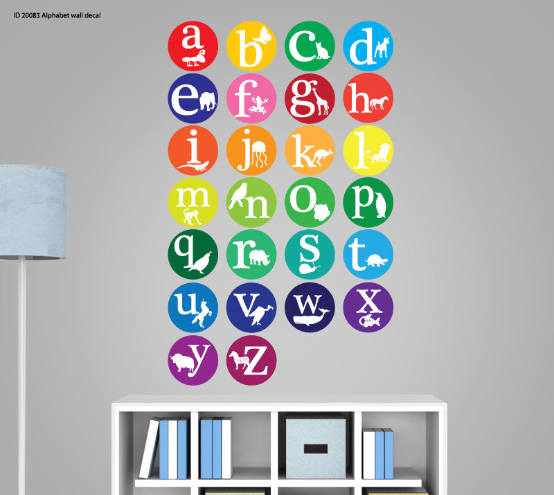 Text & Numbers Non-Wall Damaging Wall Decal, Scheme A