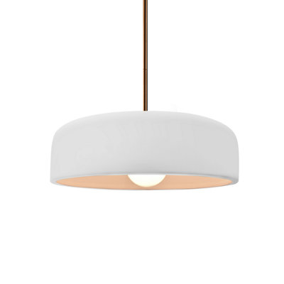 Radiance - luminaire suspendu 1 lumière Spire - bisque - laiton brossé - l 10 po x H 3,75 po - DEL dédiée - tige rigide