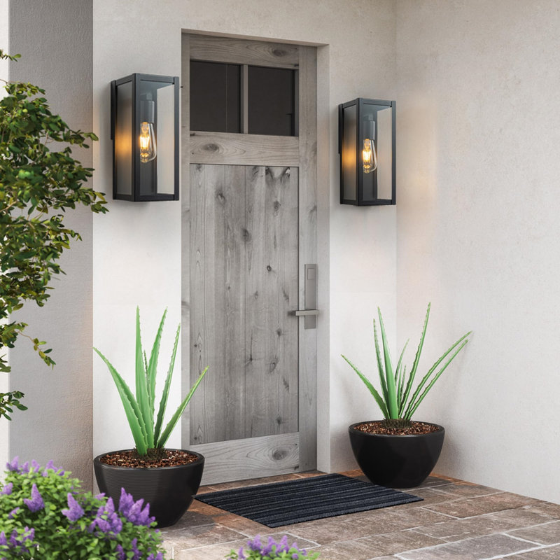 Matte Black 32.5cm H Outdoor Sconce