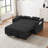 Ornella Modern 4 in1 Loveseat Sofa Bed with Armrests & Storage Pockets-119045110