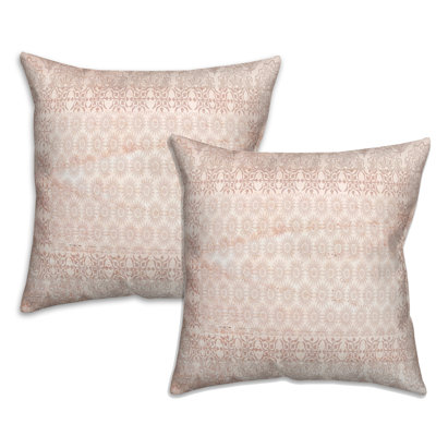 Housse de coussin Peach Paisley Sunburst - ensemble de 2
