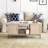 Elegant Veener Weaving Design Coffee Table With 4 Sliding Door, Wooden Center Rectangular Table With Symmetrical Design Storage Cabinet