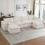Canapé modulaire confortable en velours côtelé blanc moderne pour le salon