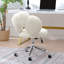 Fauteuil pivotant à 360 ° réglable en hauteur, fauteuil pivotant, tissu en peluche, fauteuil de bureau personnel-130182239