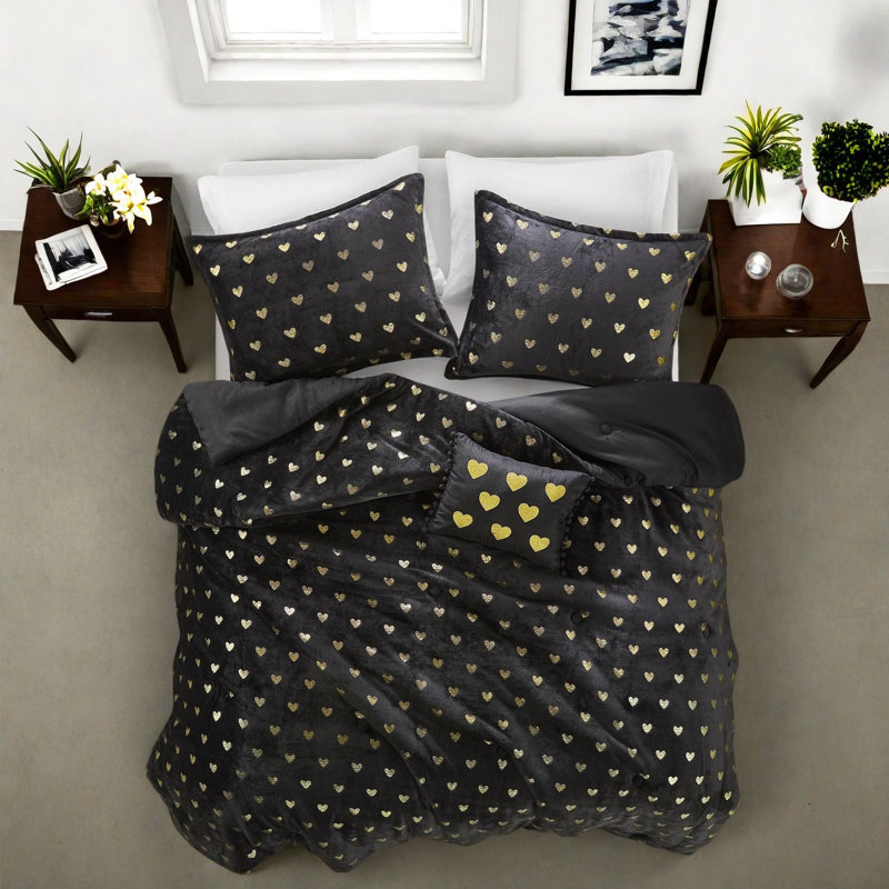 Ensembles de literie ultra doux et moelleux, lit simple en métal TG