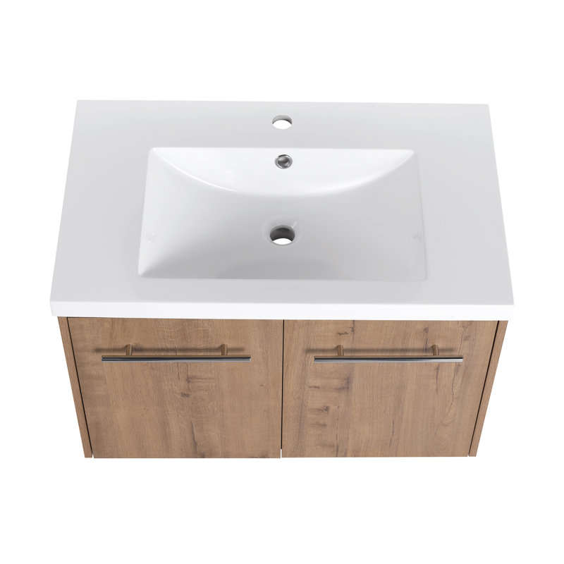 Meuble-lavabo à portes 30 po avec lavabo, pour petite salle de bain