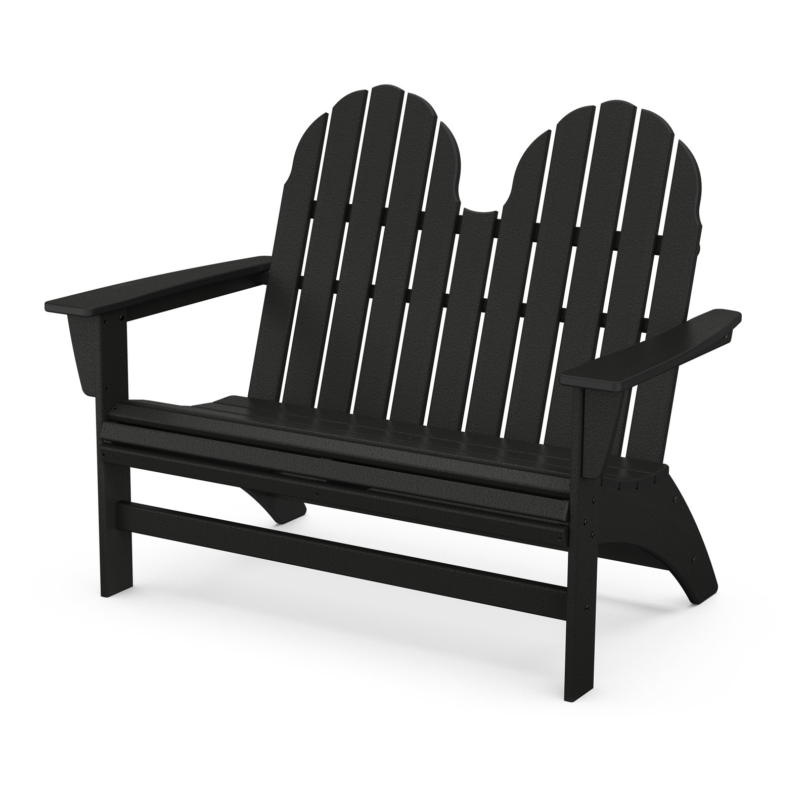 POLYWOOD® Vineyard 50" Patio Bench, Black