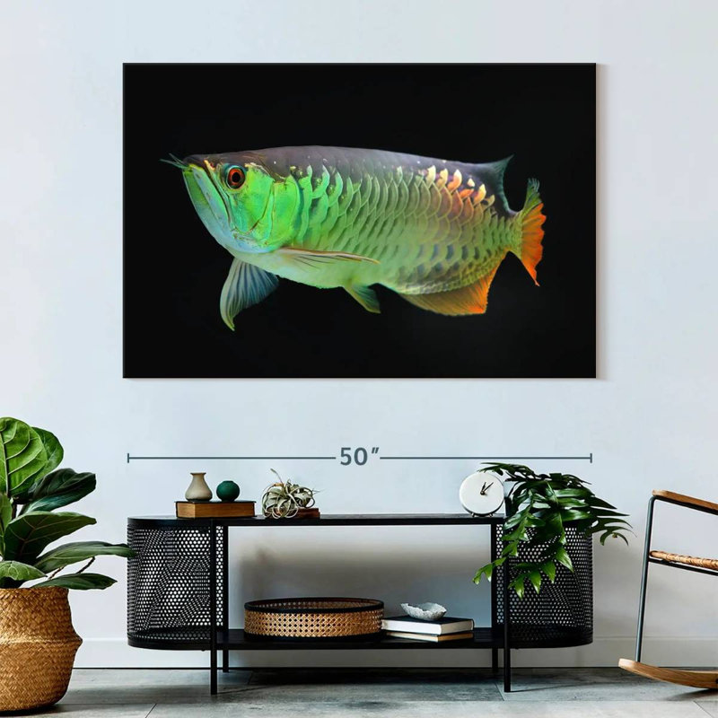 Green Arowana Fish, 34" H x 51" W