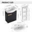 Ensemble de meuble-lavabo simple 16 po avec plateau en céramique-156166761