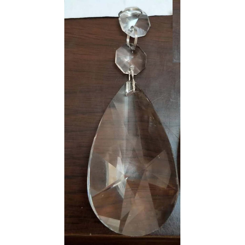 Ornement faîteau à facettes en cristal pendalogue
