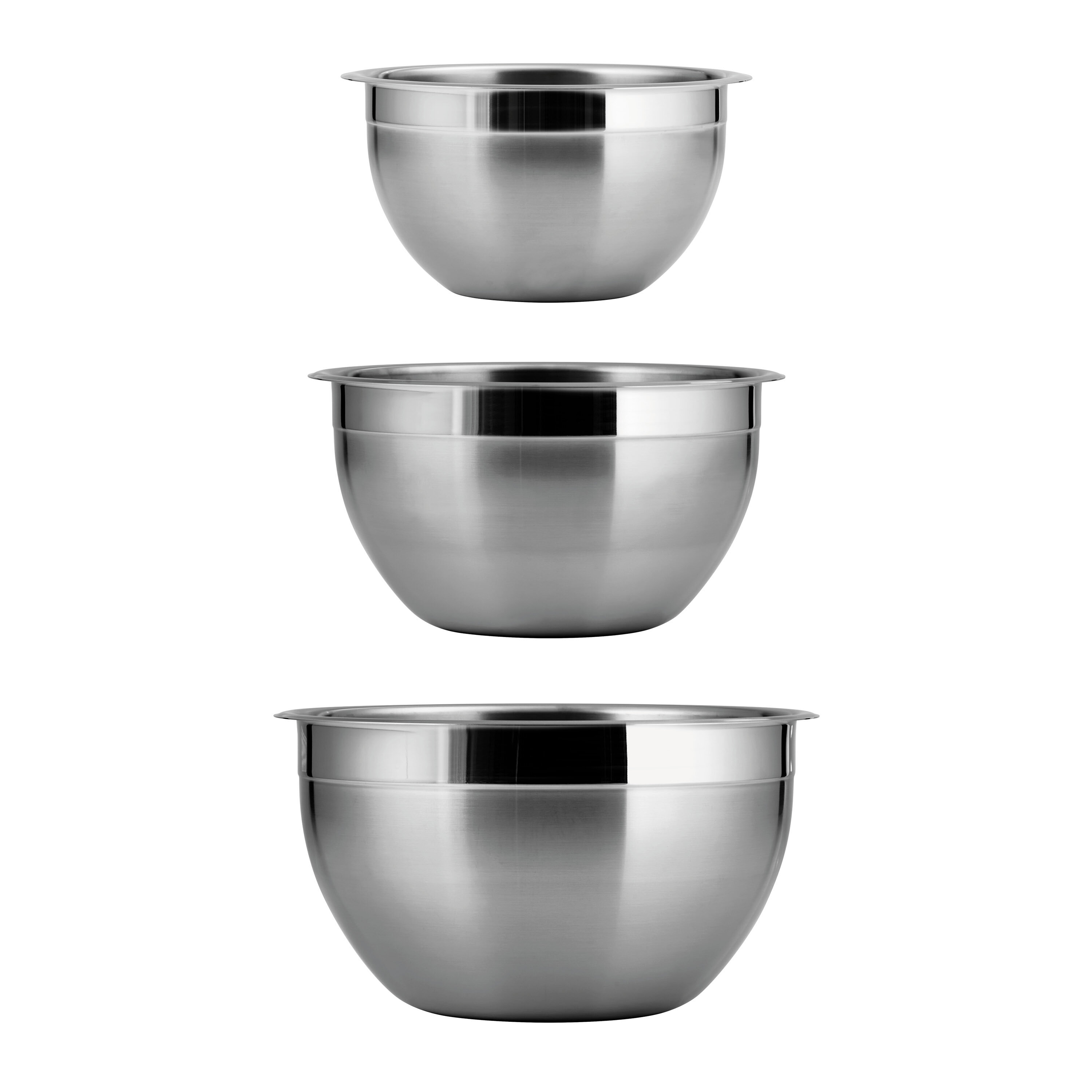 Linden Sweden Jonas 3-Piece Heavy-Duty Stainless Steel Mixing / Whipping Bowl  Set - 3/Set
