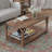 Talmon 2-Tier Coffee Table with Metal Side Braces and Corner Caps-638147241