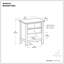 Table de chevet transitionnelle en bois massif l 24 po avec 2 tiroirs et tablette de rangement ouverte Amherst-618343168