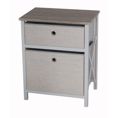 Commode de rangement à 2 tiroirs Dahmen