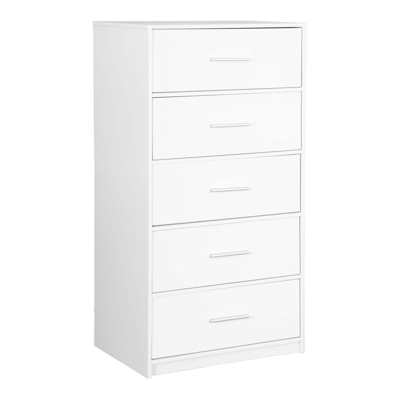 Commode à 5 tiroirs avec grands tiroirs en tissu, spacieuse et durable pour les solutions de rangement modernes