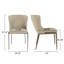Moderne, chaises de salle à manger sans accoudoirs, revêtement, beige