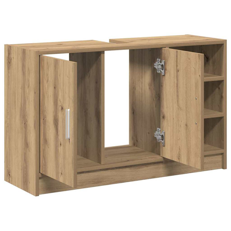 Sink Cabinet With Door 90 X 29 X 55 Cm Engineered Wood, Artisan Oak