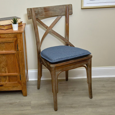  Coussins de chaise antidérapants Raindrop The Gripper, coussin de siège doux et confortable, coussin de cuisine, de salle à manger ou de bureau, paquet de 8, bleu