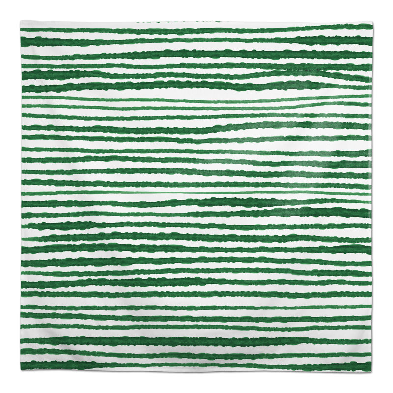 Nappe carrée à rayures en polyester, Vert