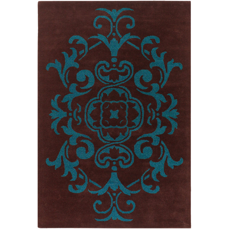 Tapis de zone brun/bleu Guilford, Rectangle 7 pi 9 po x 10 pi 6 po
