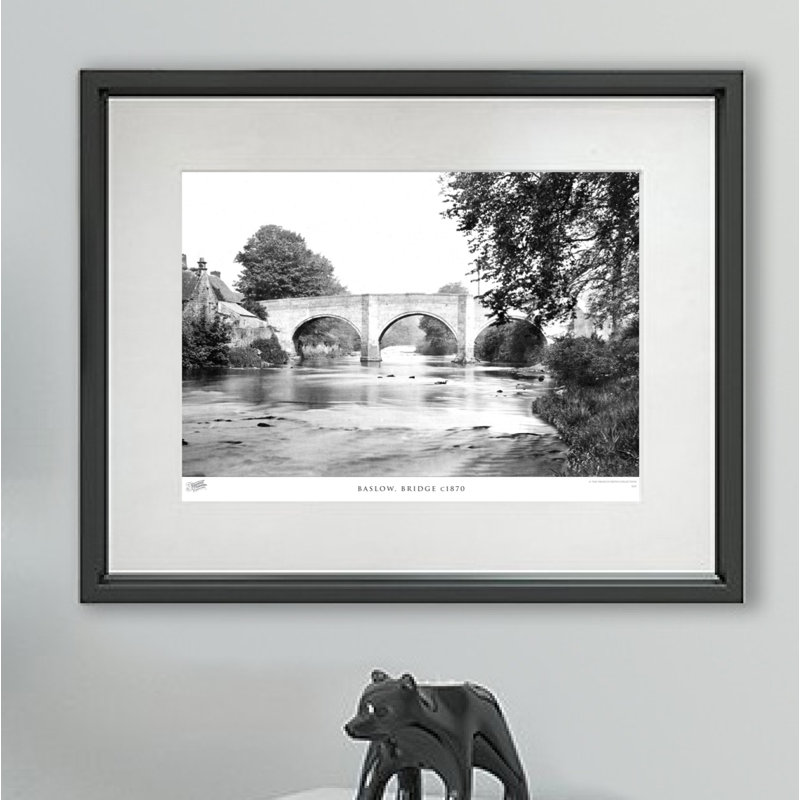 Baslow, Bridge C1870 - Single Picture Frame Print, 45cm H x 60cm W x 2.3cm D