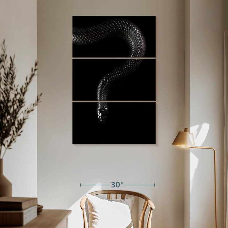 Brampt Mexican Black Snake, 65" H x 42" W