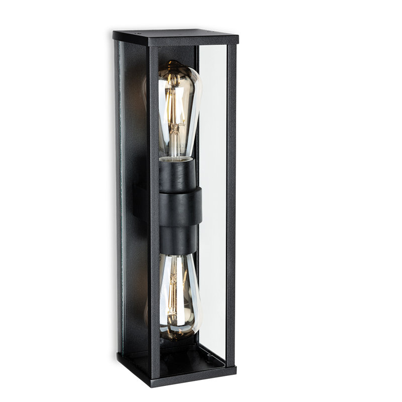 Black 2 - Bulb 38cm H Outdoor Sconce