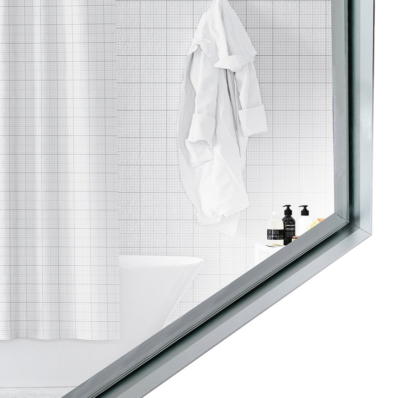 Miroir de salle de bain 40x30inch, Argent argent, 40,78 po x 30,27 po